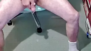 Wanking my fag cock and dropping a load