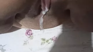 Cuckold slut wife, cumming several times solo and then in penetration for the happiness of the meek cuckold.