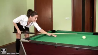 Brunette babe is screwing her gf with strapon