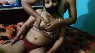 Indian housewife having romance with her lover.