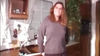 This amazing and very horny sexy slut masturbates her hot pussy after a striptease