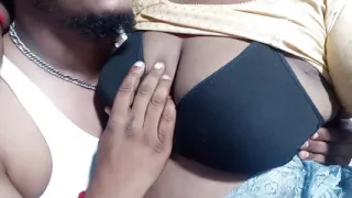 Tamil young mother gives boobs milk with her lover