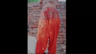 Hot country girl taking bath caressing her soft body and her hot