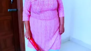 When Stepmom Sweeping Stepson&#039;s Room, He Give her Rough Fuck!