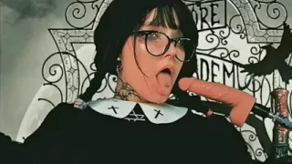 Hot Wednesday addams gets destroyed by two sex machines - multiple explosive finishes ????