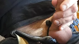 Nice Big Cock Blowjob with Tied Balls and Hot Cum Explosion