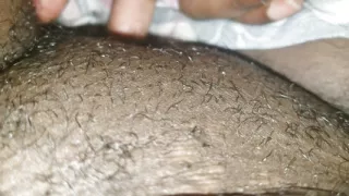 Rubbing my shaved pussy