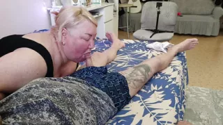 girlfriend sucks my dick until I cum in her mouth with hot thick cum