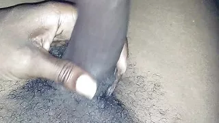 Young Bull Jacking Big Black Dick