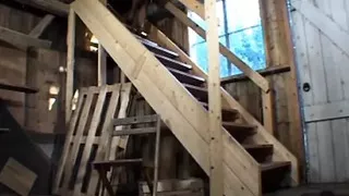 Busty French police officer stuffs her cunt with purple dildo