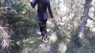 High Heels and Walking in the Woods