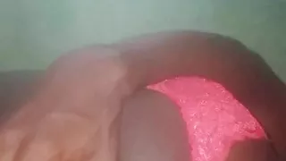 Freaky crossdress black ebony shows off his sexy ass.