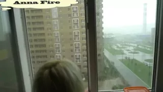 A neighbor went to get salt when it was raining outside the window