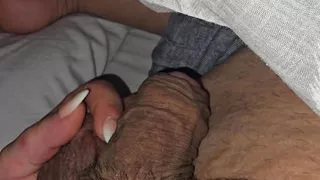 Step mom hand slip into step son dick without argue