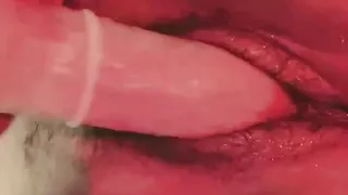 Teen playing dildo on the bed