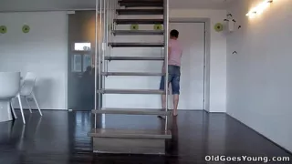 Young Ukrainian Redhead Girl Likes Sex with Older Men When Her Boyfriend Away