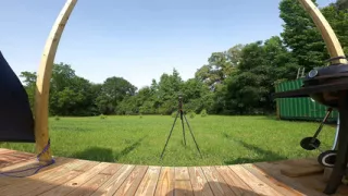 Nude Jon Scarecrow having a quick wank in the sunshine