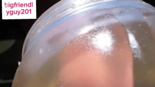 Guy Moaning while Fucking Fleshlight until Creampie with Dirty Talk and Intense Orgasm