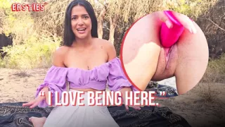 Ersties - South American Babe Nuria Uses Both Her Holes While Masturbating Outdoors
