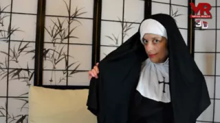 The Horny Nun - Costume Nun Lingerie Toying - Sexlikereal