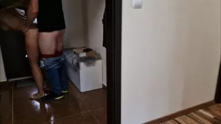 hello courier completely naked sucks him off and lets him fuck her. 100% true