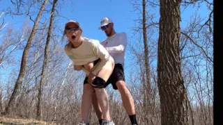 MILF Almost Caught Getting Fucked in Nature