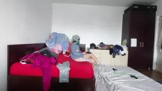 Sexy wife doing housework naked. Hot latina hairy pussy, big tits, big ass.