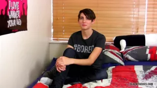 TeachTwinks: Twink Kyle Dickson Strokes His Own Throbbing Big Uncut Cock