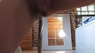 I stick a wooden handle in my ass