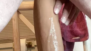 More anal play with Mr. Hanky toys-two big ones and then smaller. Able to take all of smaller