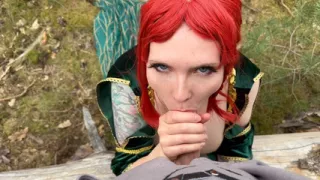 Triss seduces Geralt - Epic Witcher cosplay sex