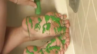 Charlee Chase's Green Feet