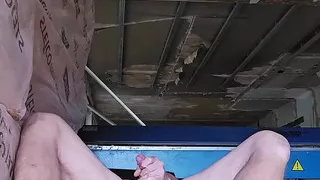 Horny at work, fuck myself and masturbate to the end