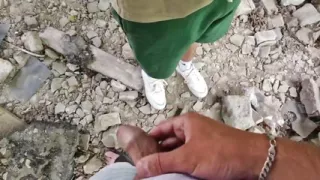 The Twink got lost in the ruins. Watcher stepdaddy fucked my ass without a condom to cum.