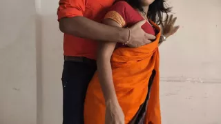 Beautiful big ass big boobs curvy Indian bhabhi in yellow saree