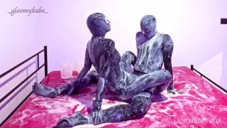 Sticky latex play, Trailer, messy sex - Alex Latex
