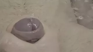 My partner satisfies me in the bathtub
