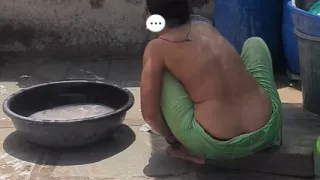 My stepuncle&#039;s girl took a shower in the bathroom today in red tights, and after the holiday she took a bath completely nak