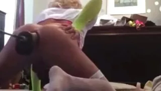 Lost Fuck Machine and Huge Dildo Vid!