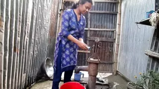Bangladeshi Young Village Girl Bathroom Bath adn Boobs Show