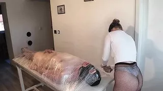 Breathplay Sex on Table