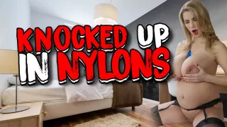 Knocked Up In Nylons - Huge Tits Blonde Preggo - Sexlikereal