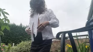 Blouse and skirt outdoor