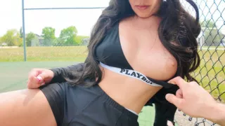 Horny Tennis Coach's Filthy Lesson Turns into Sloppy Blowjob with Naughty Ariel