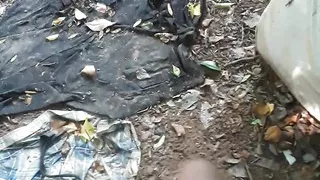 jerking my dick off in the woods