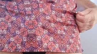 Crossdresser teases and pleases showing new dress and underwear