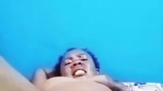 Horny mammy masturbating via video call part3(finally cum)