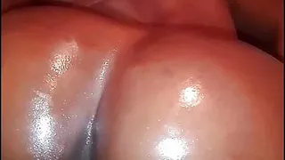 Body massager oiling my big ass and perfect pornstar body.