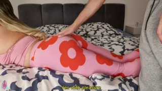 Gave my stepsister an ass massage in tight leggings and she says "it feels good"