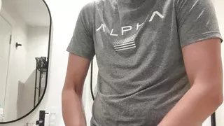 hot daddy jerks off and cum no hands